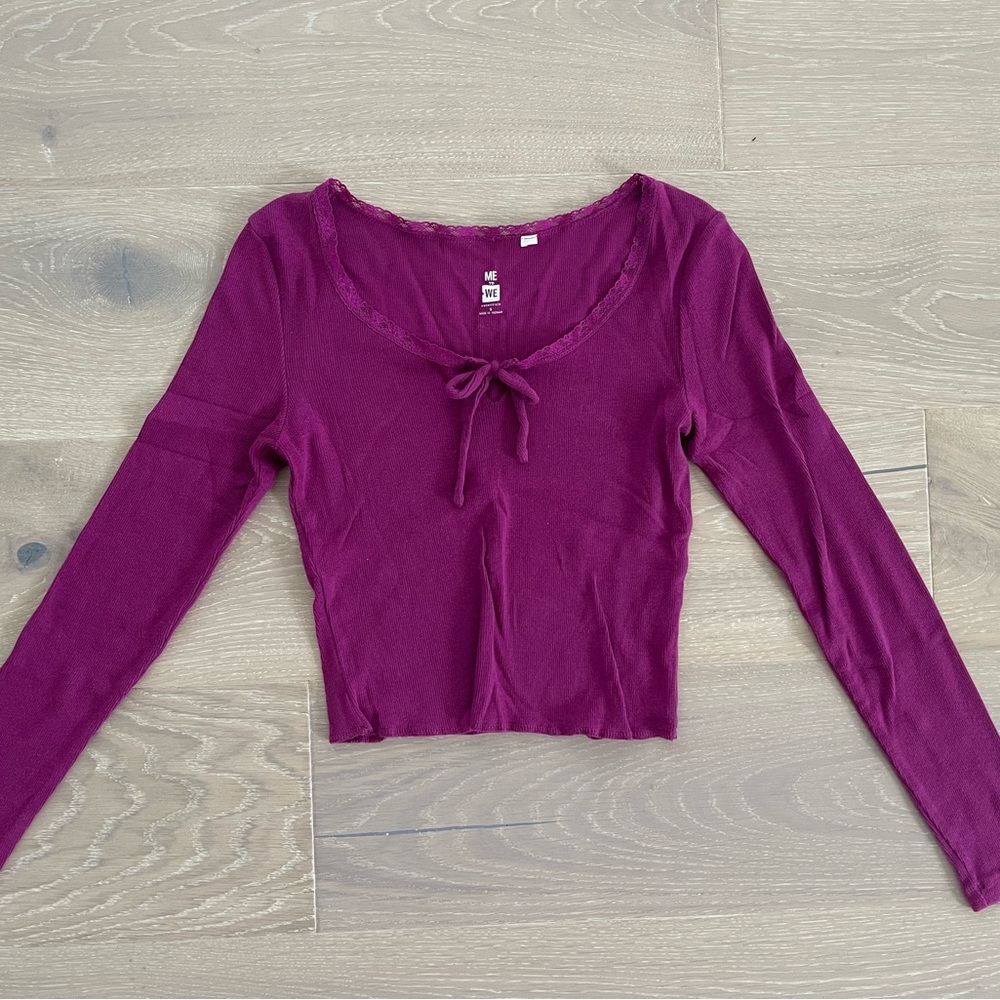 Women's Purple Long Sleeve Top